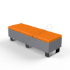 Скамейка Brick 180 цвета черный гранит, аксессуар оранжевого цвета