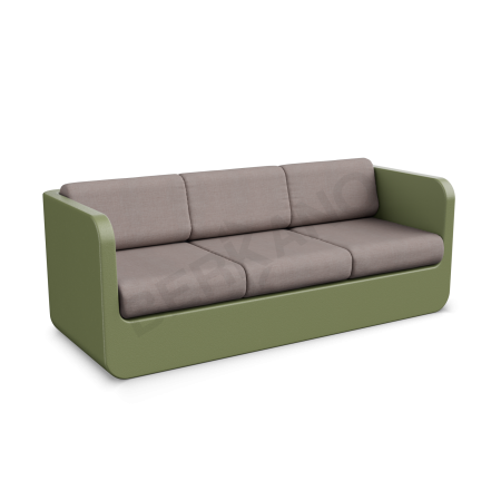 Диван Grace с подушками Olive green, Cappuccino