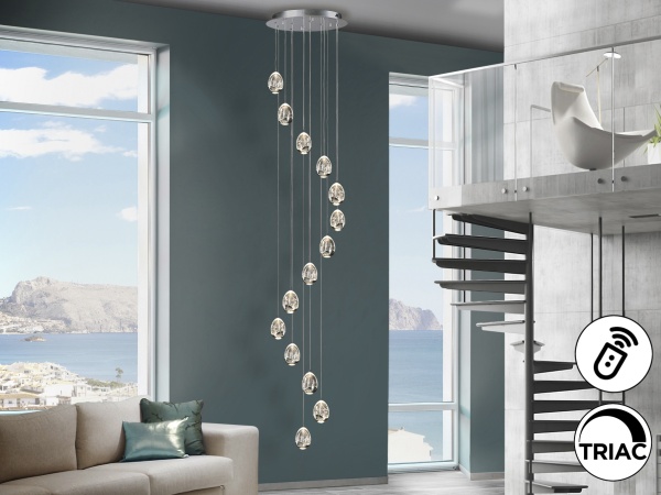 Rocio Большая люстра 14L хромированная 5M DIM от интернет-магазина IDODOM.RU