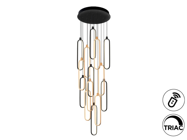 Colette Люстра 14L черный/розовое золото от интернет-магазина IDODOM.RU