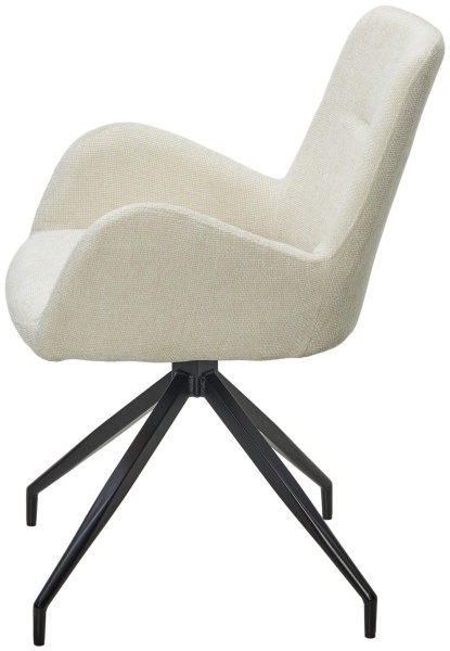 Стул Kiko шенил кремовый, поворотно-возвратный механизм 180 градусов от интернет-магазина IDODOM.RU