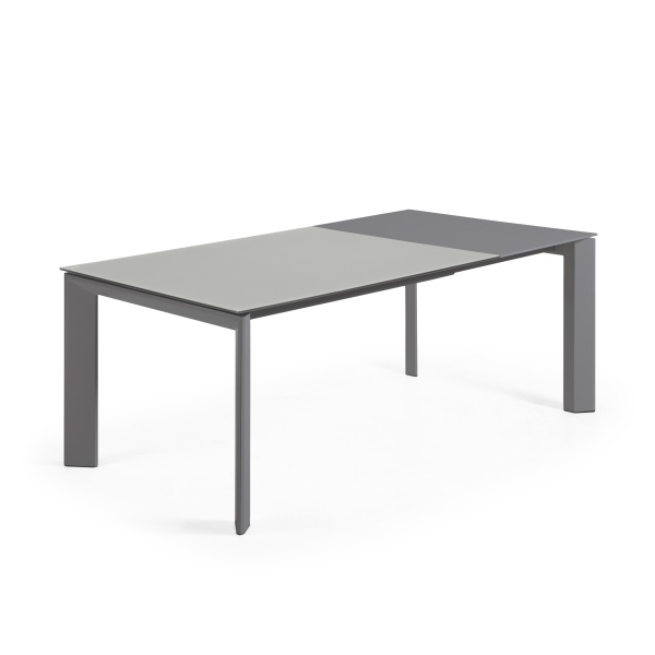 Стол Atta 140 (200) x90 темно-серый, стекло от интернет-магазина IDODOM.RU