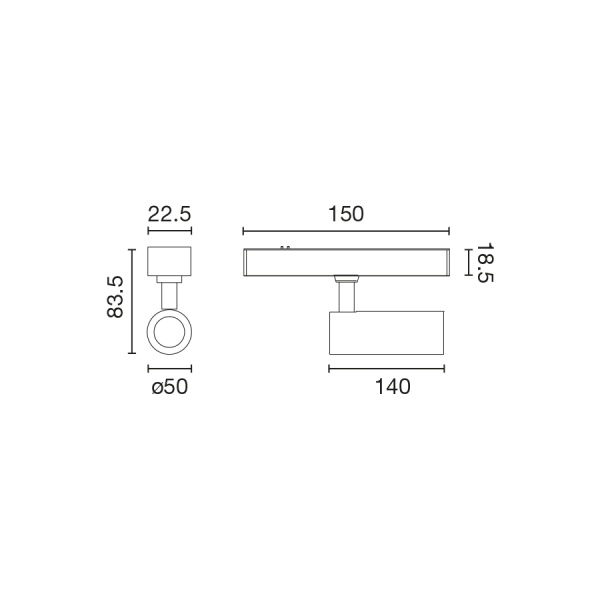 Трековый светильник NESO SLIM HOLE-10W 2700K 18 GRADOS черный DALI от интернет-магазина IDODOM.RU