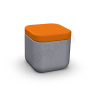 Пуф Grace графитового цвета, аксессуар оранжевого цвета