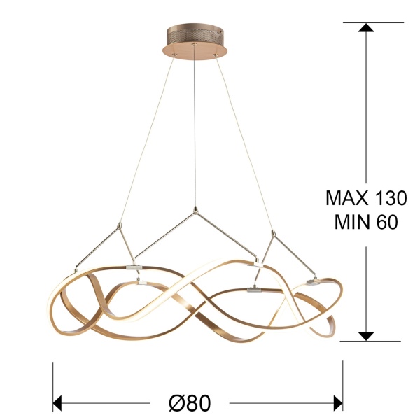 Подвесной светильник Molly 80Ø  розовое золото от интернет-магазина IDODOM.RU