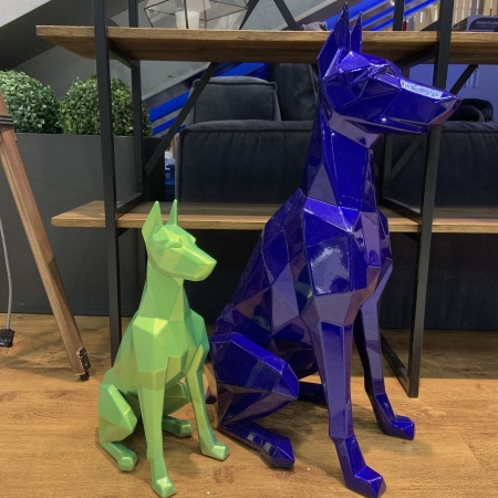 Доберман.   Финиш:Окрашивание по каталогу цветов Rall. Цвет зеленый. от интернет-магазина IDODOM.RU