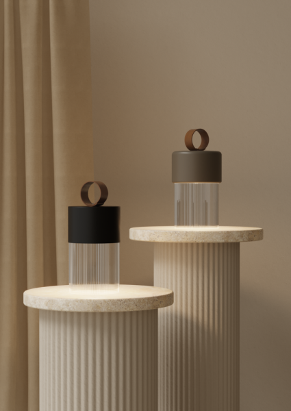 Переносная настольная лампа Bora C с крышкой из керамики от интернет-магазина IDODOM.RU