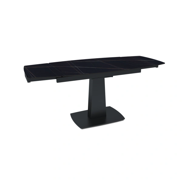Стол раскладной Vega (120+30+30), бронированная керамика 12 мм, матовая Black Gold от интернет-магазина IDODOM.RU