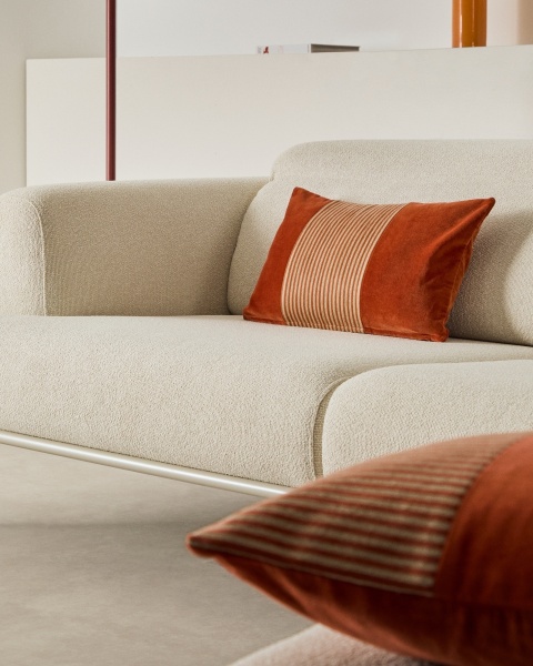 Samit Чехол на подушку из 100% хлопкового бархата с красными полосками 30 x 50 см от интернет-магазина IDODOM.RU