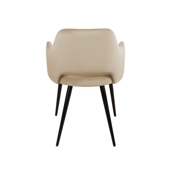 Стул William с подлокотниками, бархат бежевый 5/ черный конус от интернет-магазина IDODOM.RU