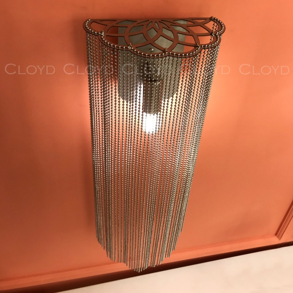 Бра Cloyd ONASSIS W1 / выс. 50 см - никель сатин (арт.20403) от интернет-магазина IDODOM.RU