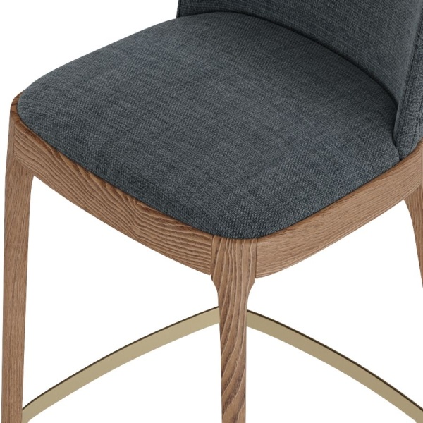 Стул полубарный Magda, массив бук, рогожка черный от интернет-магазина IDODOM.RU