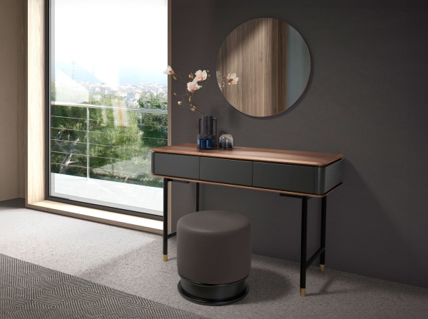 Пуф 5135/CP2308ST из темно-серой экокожи от интернет-магазина IDODOM.RU