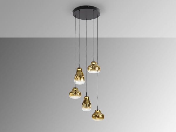 Aledis Люстра 5L черно-золотой от интернет-магазина IDODOM.RU