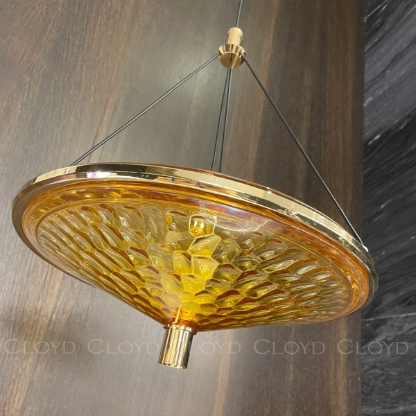 Подвесной светильник Cloyd FANTOM P1 / Ø32 см- желтый - золото (арт.11248) от интернет-магазина IDODOM.RU