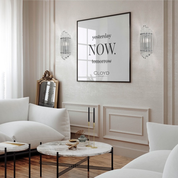 Бра Cloyd HARP W1 / выс. 50 см - хром (арт.20149) от интернет-магазина IDODOM.RU