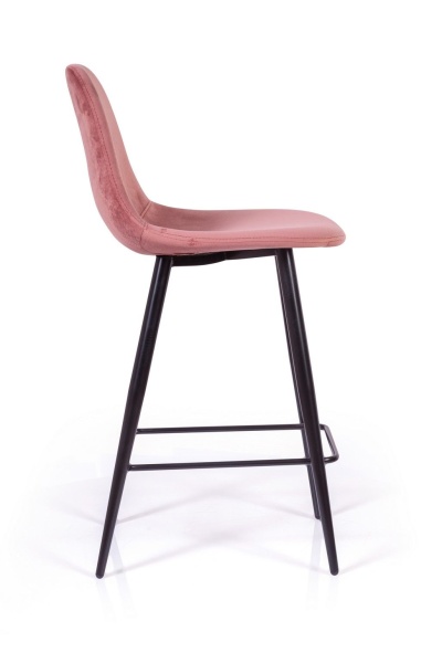 Стул полубарный TED, бархат пудровый 15 /опора конус от интернет-магазина IDODOM.RU