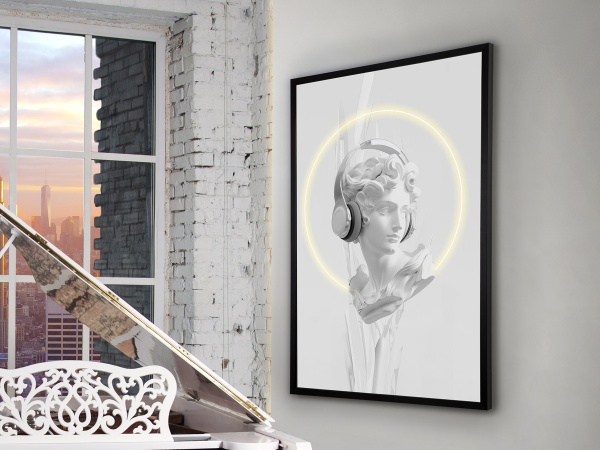 Картина Busto белый LED 80X120 от интернет-магазина IDODOM.RU