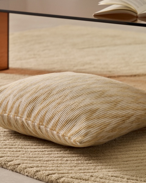 Sigato Чехол для подушки бежевый из вискозы и хлопка 45 x 45 см от интернет-магазина IDODOM.RU