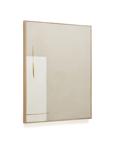 Salin Абстрактная картина с вертикальной льняной полосой 80 х 100 см от интернет-магазина IDODOM.RU