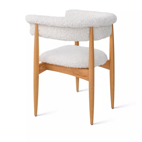 Полукресло Ludvig, бук натуральный, ткань, белый от интернет-магазина IDODOM.RU