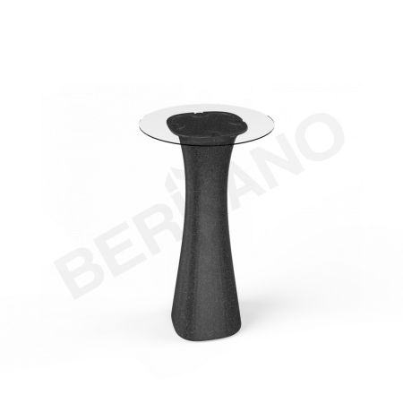 Стол барный со стеклом Grace Bar Round Black Granite
