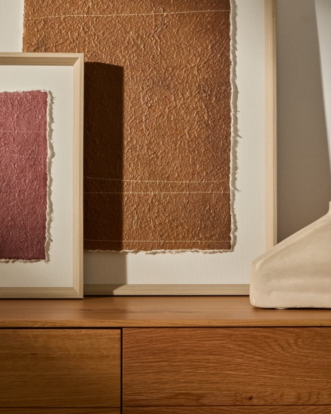 Картина Durkan бордового цвета на переработанной бумаге 50 x 70 см от интернет-магазина IDODOM.RU