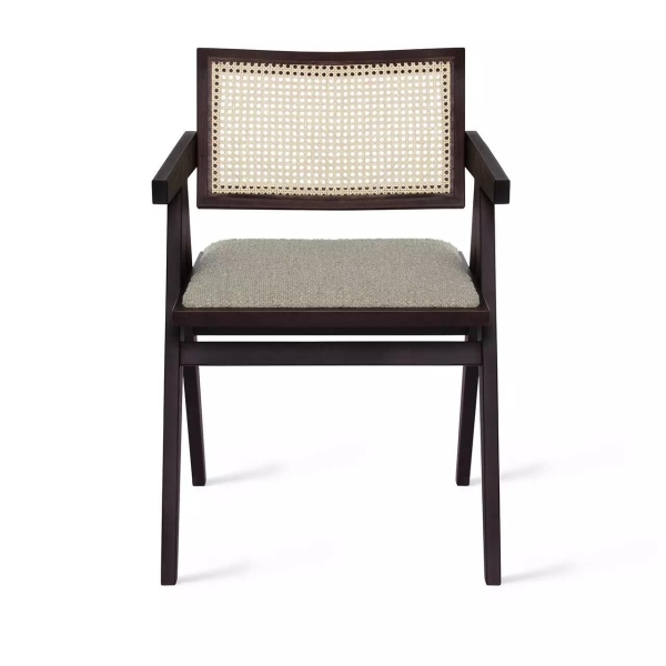 Стул с подлокотниками Franz, бук натуральный венге, букле бежевый от интернет-магазина IDODOM.RU