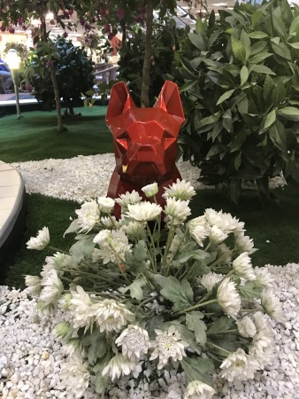 Французский бульдог.   Финиш: Окрашивание по каталогу цветов Rall. Цвет: красный от интернет-магазина IDODOM.RU