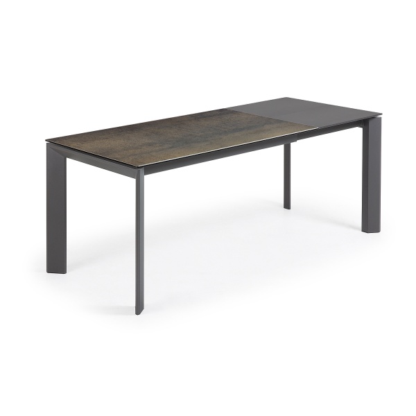 Стол Atta 140 (200) x90 антрацит, темно-коричневый, керамика от интернет-магазина IDODOM.RU