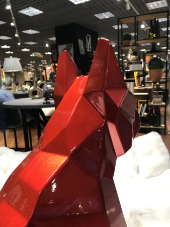 Французский бульдог.   Финиш: Окрашивание по каталогу цветов Rall. Цвет: красный от интернет-магазина IDODOM.RU