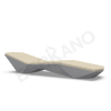 Шезлонг Quaro с подушками Graphite, Bone Brown
