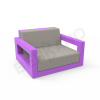 Кресло Quarter lounge с подушками Deep Violet, Light grey