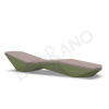 Шезлонг Quaro с подушками Olive green, Cappuccino