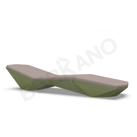 Шезлонг Quaro с подушками Olive green, Cappuccino