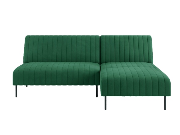 Baccara диван-кровать с шезлонгом, без подлокотников, бархат зеленый 19 от интернет-магазина IDODOM.RU
