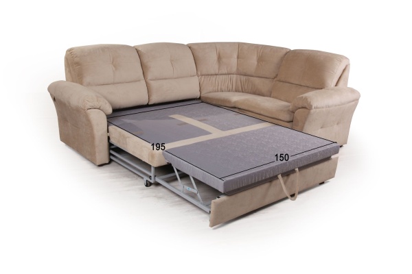Diamante диван-кровать угловой велюр бежевый от интернет-магазина IDODOM.RU