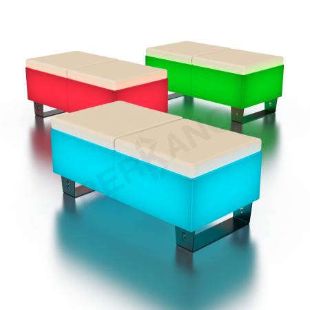 Скамейка Brick 120 Snow White RGB, Bone Brown