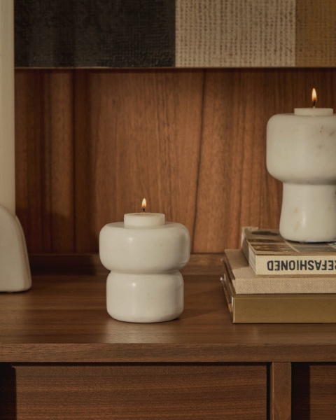 Signe Маленький подсвечник из белого мрамора 8 см от интернет-магазина IDODOM.RU