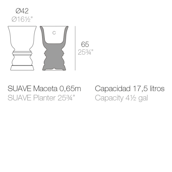 Кашпо Suave Ø42x65 от интернет-магазина IDODOM.RU