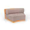 Диван полукруглый Fame с подушкой Orange, Cappuccino