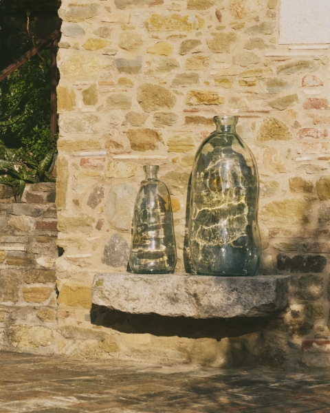 Brenna Ваза из 100 % переработанного прозрачного стекла 73 см от интернет-магазина IDODOM.RU