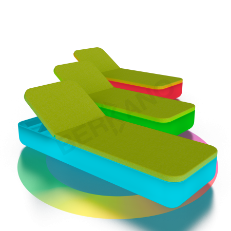 Шезлонг Grace Snow White RGB, Green