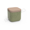 Пуф Grace темно-зеленого цвета, аксессуар карамельного цвета