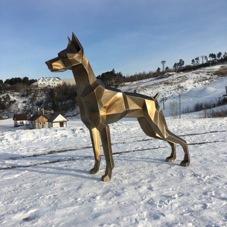 Доберман.   Финиш: обжиг. Цвет: Золото. от интернет-магазина IDODOM.RU