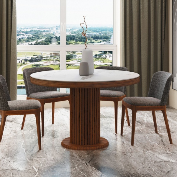 Стол Denver 110, круглый матовый от интернет-магазина IDODOM.RU