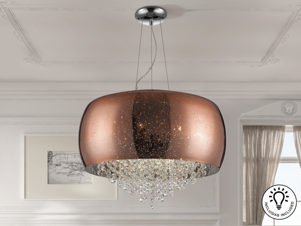 Подвесной светильник Caelum  6G9 Ø50 медный от интернет-магазина IDODOM.RU