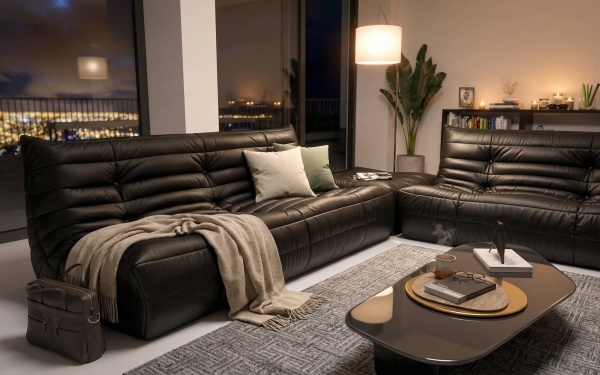 Диван ДеФранс™️ прямой 3-х местный - Эконом микровелюр