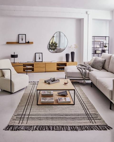 Jandra Плед с кисточками из серой шерсти 125 x 150 см от интернет-магазина IDODOM.RU