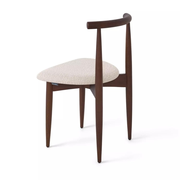 Стул Diana, бук натуральный (тонированный коричневым лаком), бежевый от интернет-магазина IDODOM.RU